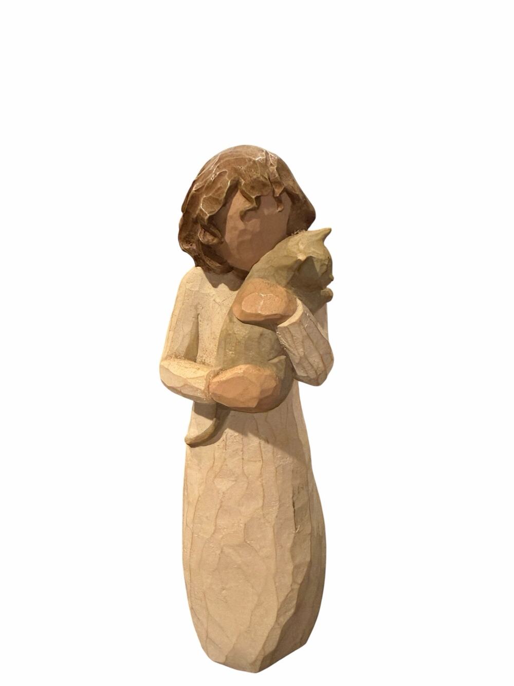 Willow Tree With Affection Figurine Susan Lordi Girl Holding Cat 2003 Demdaco
